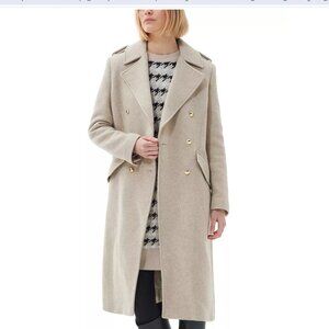 BARBOUR INVERRARAY Wool Blend Military Trench coat in Light Fawn Rare Find